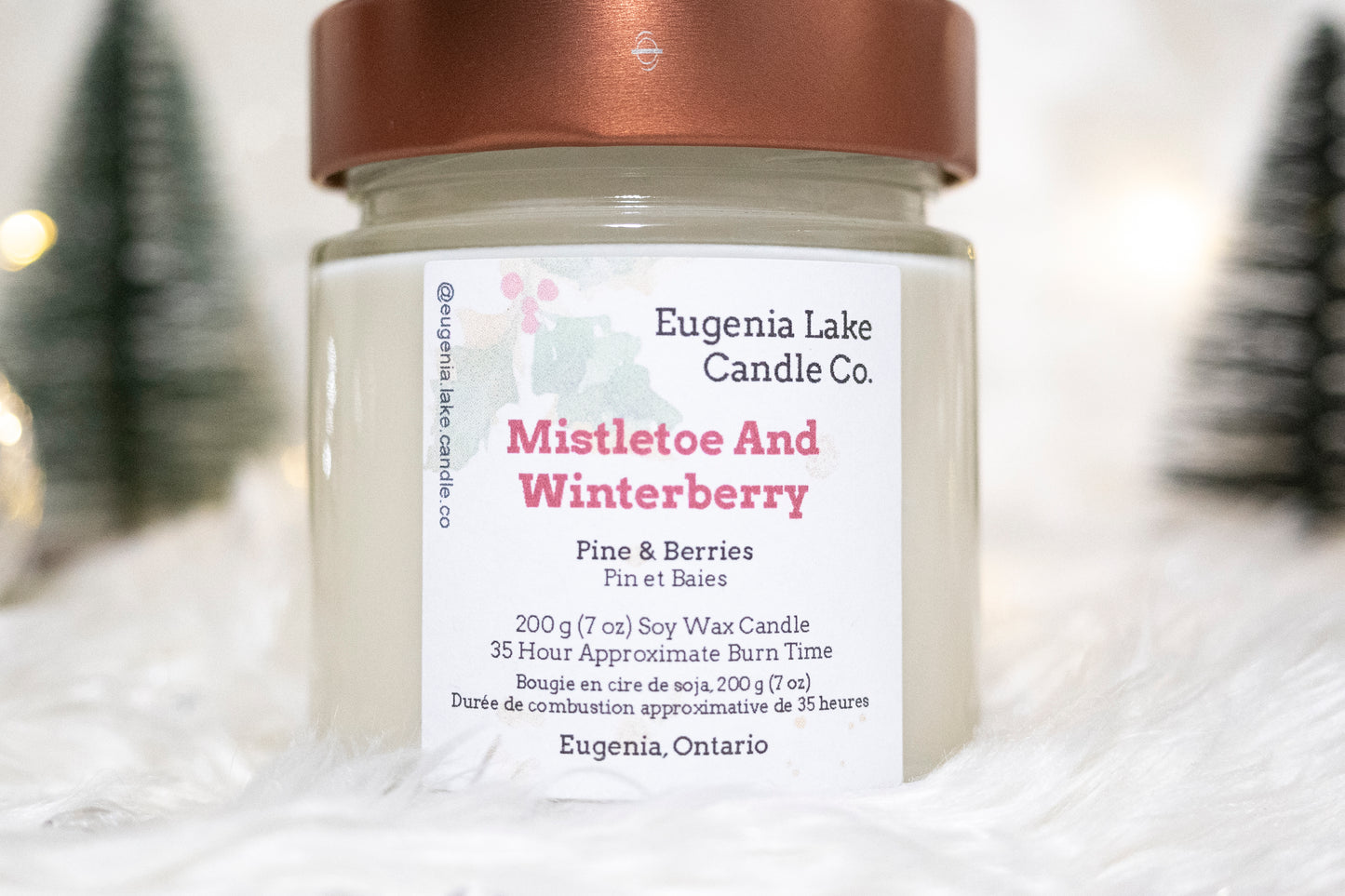 Mistletoe And Winterberry Soy Wax Candle