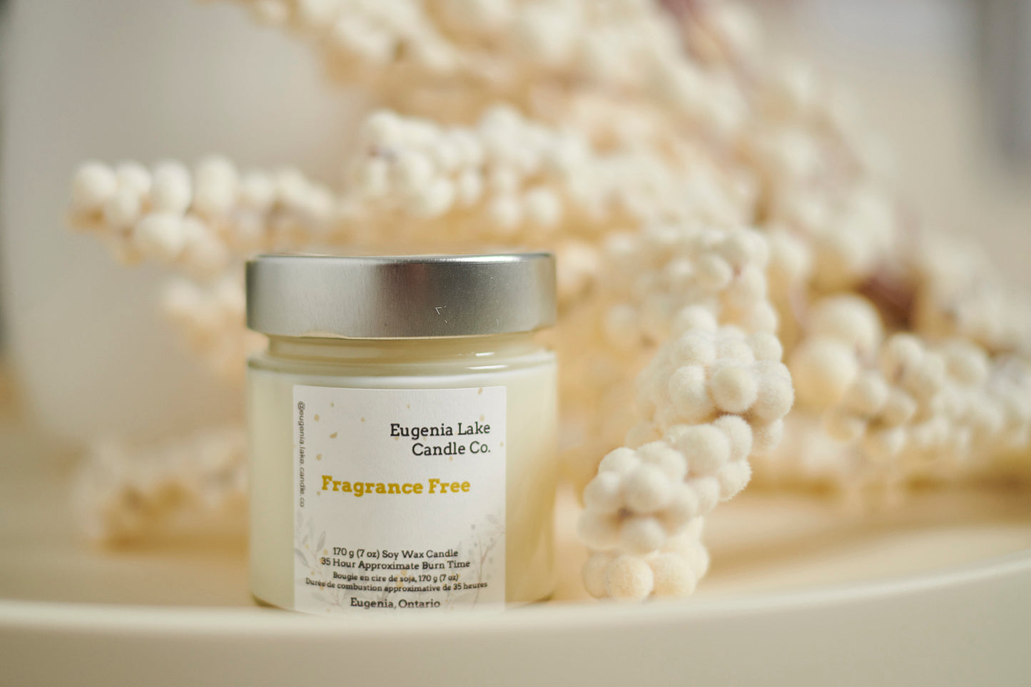 Fragrance Free Soy Wax Candle