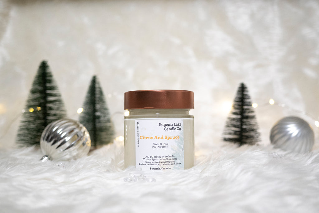 Citrus And Spruce Soy Wax Candle