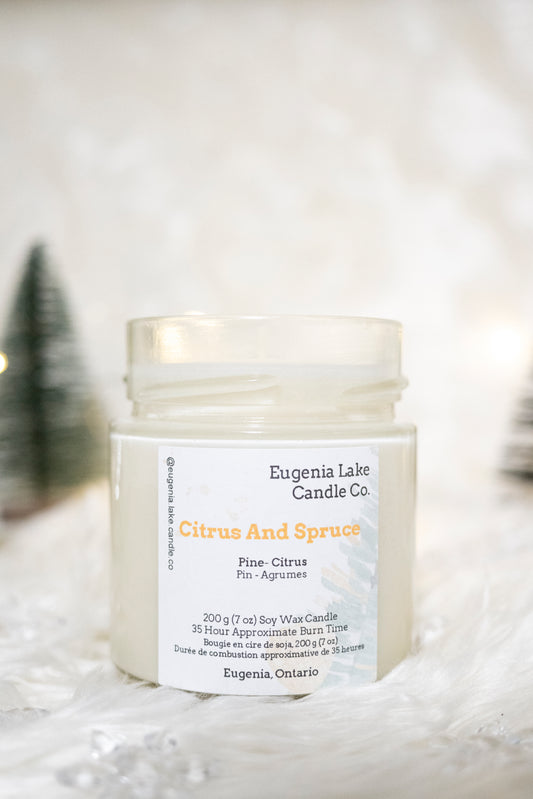 Citrus And Spruce Soy Wax Candle