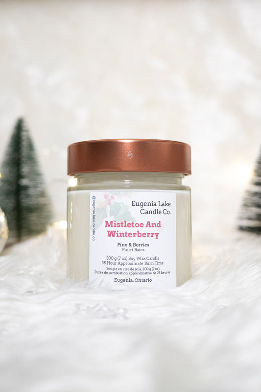 Mistletoe And Winterberry Soy Wax Candle