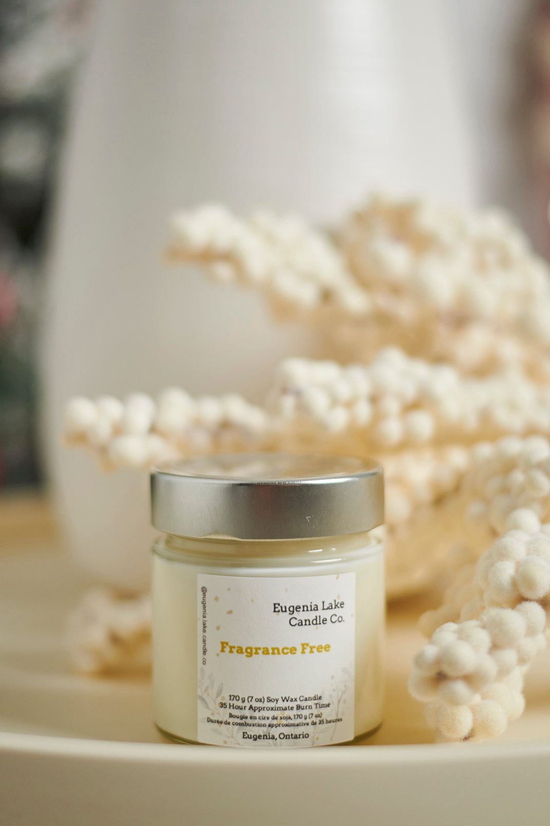 Fragrance Free Soy Wax Candle